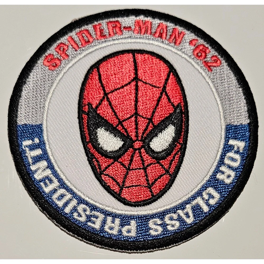 Spider-Man '62 For Class President Patch Vintage Style Comic Book Marvel